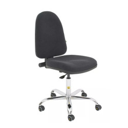 Antistatic Basic Chair, 480mm-610mm Height Adjustment, Castors, Black Conductive Vinyl