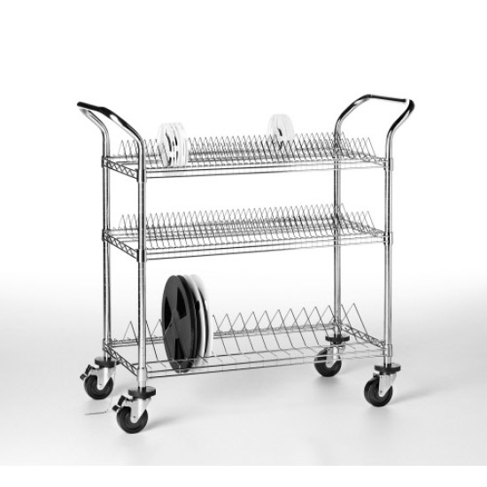 ESD Steel Wire SMT Shelving Cart, 3 Wire Shelves