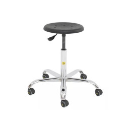 ESD swivel stool, seat height adjustment range: 480 – 680mm.